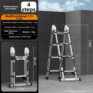 Adjustable Telescopic Foldable Thick Step Ladder