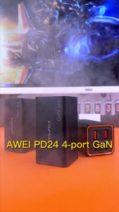 Awei PD24 GaN 65W Desktop Charger 65W Fast Charging Charger Adapter UK Plug Wall Charger 65W Charger Awei Charger Adaptor