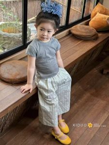 Summer Anti-Mosquito Wide Leg Pants Striped Casual Trousers for Boys And Girls Kids Match All New Style Lightweight Pants