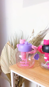 Botol Minum Infuser Anak Bulat Panda Tritan Dua Cara Minum Linlin Aesthetic 800ml toko riciB 5062