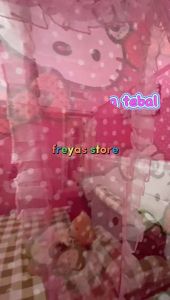 Kelambu Tidur Motif Hellokitty Premium Super Jumbo 180x200cm