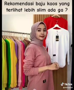 Kaos wanita kekinian 2025 OVAL size M L  XL  XL XXL kaos polos seragam  kaos viral kekinian RENDSTOREID