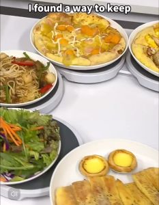 Dining Table Rotating Tray The Lazy Susan Revolution Portable Meal Tray Outdoor Dish Tray