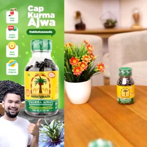 Kapsul Habbatussauda Jinten Hitam Cap Kurma Ajwa - 210 Kapsul