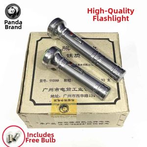 Vintage Retro Tin Yellow Warm Light Flashlight