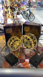 Dây đèn led kẽm hạt gạo (dây xanh) kín nước 50M/80M 220V trang trí cây thông Noel