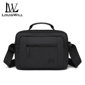 LouisWill กระเป๋าใส่กระเป๋าถือสะพายกระเป๋าสะพายไหล่ของผู้ชายแฟชั่นกระเป๋าใส่ฟิล์มกันน้ำจุได้เยอะกระเป๋าคนส่งเอกสารลำลองพักผ่อนสปอร์ตสตรีทกระเป๋าเดินทางกระเป๋ากระเป๋าสะพายหน้ากลางแจ้ง