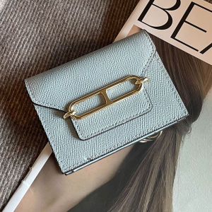 Leather Card Holder Wallet Multi-Slot Small Size Bank Card Storage Organizer Accordion Design High-End Feelings for Ladies