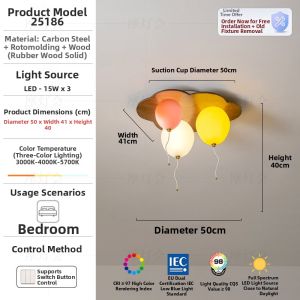 FANCY LAMP CLUB | Rabbit Balloon Full Spectrum Eye Protection Ceiling Light