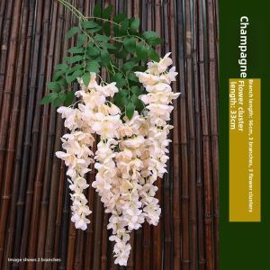 Simulation Albizia Giant Wisteria Plastic Silk Flower Hanging Decoration