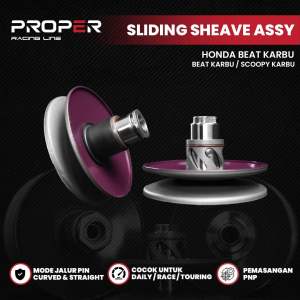 Sliding Sheave Proper Beat Karbu Scoopy Karbu Pulley CVT Belakang Beat Karbu Scoopy Karbu Original Proper Racing Line