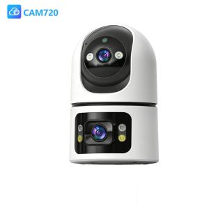CAM720 6MP 3K Dalawang Lente CCTV PTZ Camera 2.4G at 5G WiFi6 Auto Tracking ng Galaw Full Color Night Vision Two-Way Talk Baby Monitor para sa Tahanan