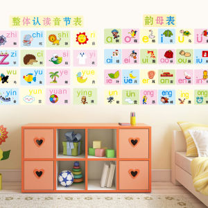 The Chinese Phonetic Alphabet English Stickers ABC Wall Stickers Childrens Room Bedroom Kindergarten Wall Decoration Sticker