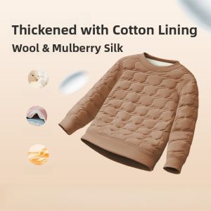 MiiOW | Thickened Wool Silk Underwear For Children Warmth Antibacterial Heating Winter School Uniform Essential For Primary And Junior High Students