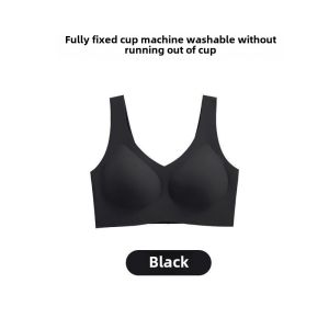 plus Size Vest Style Bra Fixed Cup Thin Womens Underwear No Wire Seamless Backless Full Coverage Nylon Fabric for Pregnant Women