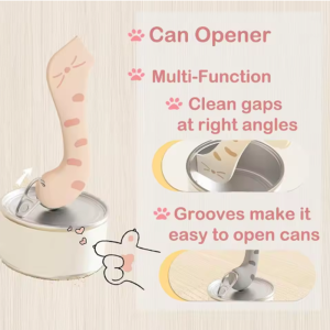 Pet spoon cute multifunctional canned wet food feeding spoon Silicone sealable lid spoon cat and dog feeding accessories
