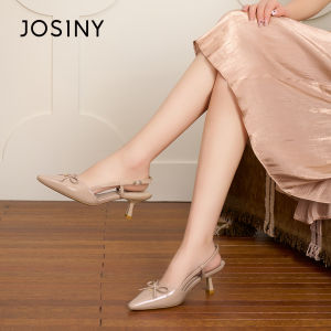 Josiny | French Style Pointed Heel Peep-toe Single Shoes