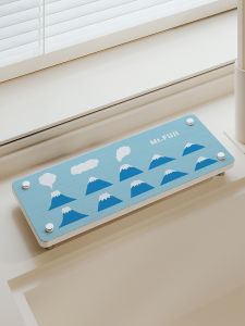 Water Absorbent Mat Kitchen Sink Washstand Diatom Mud Countertop Drain Mat Fuji Mountain Pattern Square Shape Antibacterial