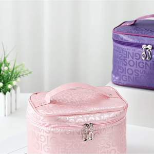 กระเป๋าใส่เครื่องสำอางผู้หญิง งานในล่อน จัดระเบียบ อเนกประสงค์ เกาหลี เรียบหรูดูแพง