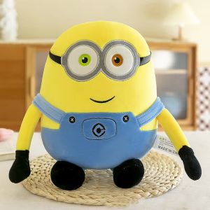 Potdemiel | Cute Minions Movie Characters Yellow Plush Toys Bob Stuart In Jeans Soft Dolls Toys & Hobbies Christmas Birthday Gift 1pcs