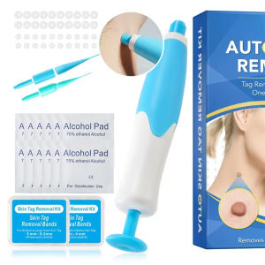 2 In1 Painless Auto Skin Tag Mole Wart Removal Kit Cleaning Tools Face Skin Care Body Wart Dot Treatments Remover Beauty Health