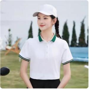 Kindergarten Teachers Uniform Teachers Workwear Summer Short Sleeve T-Shirt Lapel Work Wear Kindergarten Work Clothes Womens Top