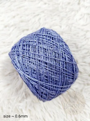 (24 màu) Sợi cotton xà cừ kim tuyến Nhật cỡ sợi 0.6mm dùng đan móc áo váy