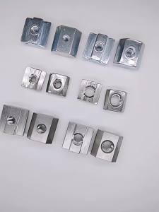 100pcs EU20 M3 M4 M5 M6 T Slide Nut Fastener Galvanized T-Slot Nuts for 20 Series Aluminum Extrusion Profile