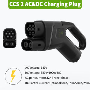 WUFEN 22KW & 250KW EV Connector CCS2 Charging Plug AC & DC Integrated 250A & 32A 3Phase CCS2 EV Charging Station Onboard Plug