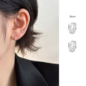 S925 Sterling Silver Simple Bracelet Earrings for Women Special-Interest Design Fancy Earrings Ear-Caring Ear Bone Ring 2024 New Earrings