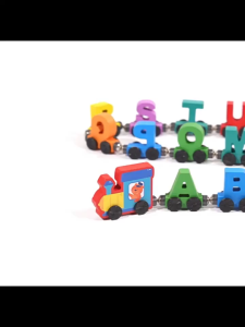 Wooden Magnetic Letter Train ABC Educational Toy Gift for Kids