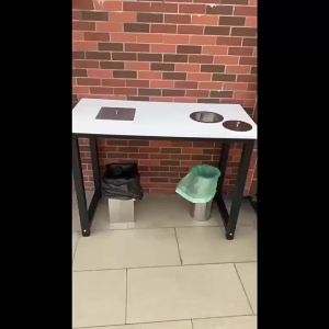 304 Stainless Steel Round Square Rectangle Waste Trash Chute With Knob Lid Cover Countertop Working Top Drop-in