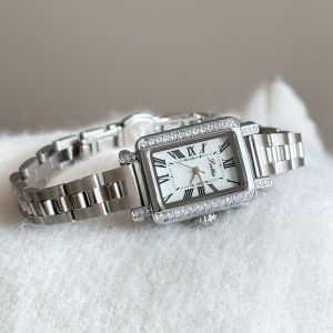 Scottie Steel Strap Womens Watch Roman Scale Square Gold Watch