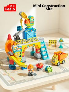 FEELO | Construction Vehicle Assembly Block Set For Boys 3-6 Years