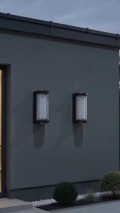 12W Dual-Sided Outdoor Wall Light IP65 Waterproof Warm White High Brightness 85-265V Wall Lamp for Porch Stairs Garden Patio