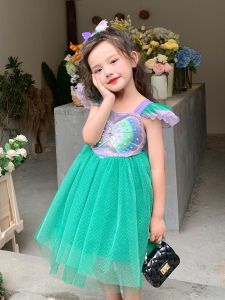 Sleeveless Mermaid Princess Puff Dress