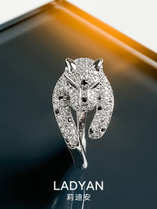 Lidiyan 2025 New Womens Ring Leopard Design Fashionable Unique Style Luxury Diamond Embedded Alloy Ring Stylish Accessory