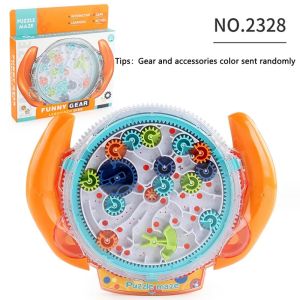 UFO Creative Puzzle Maze Magic Transparent Puzzle Speed Cube Rolling Ball Magic 3D Maze Toys For Children Stress Reliever Toys