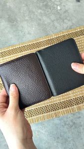 KASHVAU Genuine Leather Small Wallet For Men With 2 Cash Pockets 6 Card Slots And Wallet Box 6096-2