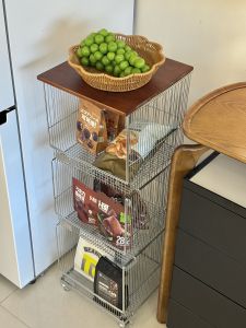 Vintage Style Movable Kitchen Storage Rack