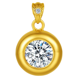Gold Circular Pendant 24K