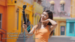 ULANZI TT24 Quick Release Selfie Stick Tripod with CKA System 1.48m Extension 360-Degrees Ball Head 4-Leg Tripod 1kg Load for Action Cameras Compact Cameras Smartphones | S044A | JG Superstore