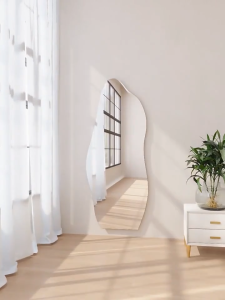 THEATT Nordic Style Mirror Wall Mounted Mirror Bedroom Mirror Entryway Mirror Irregular Mirror Home Use Mirror