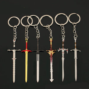 Baldur Gate 3 Great Weapon Model Metal Pendants Anime Game Keychains Funny Stuff Mini Sword Of Life Stealing Giantslayer Gifts