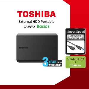 Toshiba External HDD ( 1TB  / 2TB / 4TB ) USB 3.0 ( Canvio Basics ) Black Portable Hard Drive HDD Harddisk Plug&Play