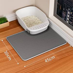 Oversized Cat Litter Mat Litter Box Anti-Splash Mat Anti-Bring out Double-Layer Filter Washable Sand Control Mat Cat Toilet