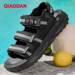 Qiaodan Mens outdoor dirt-resistant hollow breathable beach sandals QXL103252426R