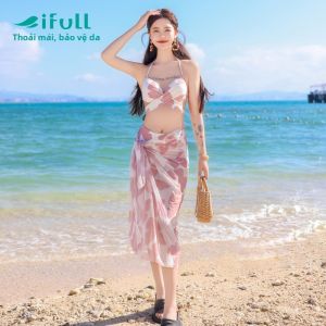 iFULL | Bộ Đồ Bơi Bikini Phong Cách Bảo Thủ cho Phụ Nữ 2025 Mẫu Mới 3 Món