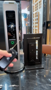 [Free Install] IT-HEIM Digital Lock Gate Lock | 24 hr Digital Viewer | Palm | Fingerprint | Face | Pin Code | Bluetooth App | Remote | Card | Key