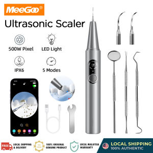 MeeGoo Smart Visual Ultrasonic Teeth Cleaner Tooth Tartar Remover 5-Speed Electric Sonic Plaque Cleaner Tool LED Light